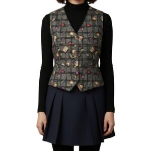 Vintage Line Up Sport Golf Novelty Print Vest L 90s Golfcore Grandpacore Retro